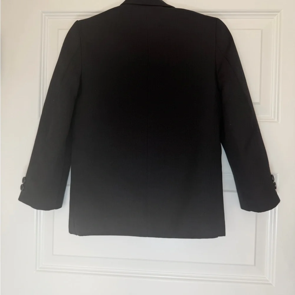 Boys Black Two-Button Blazer Suit Jacket Size 6